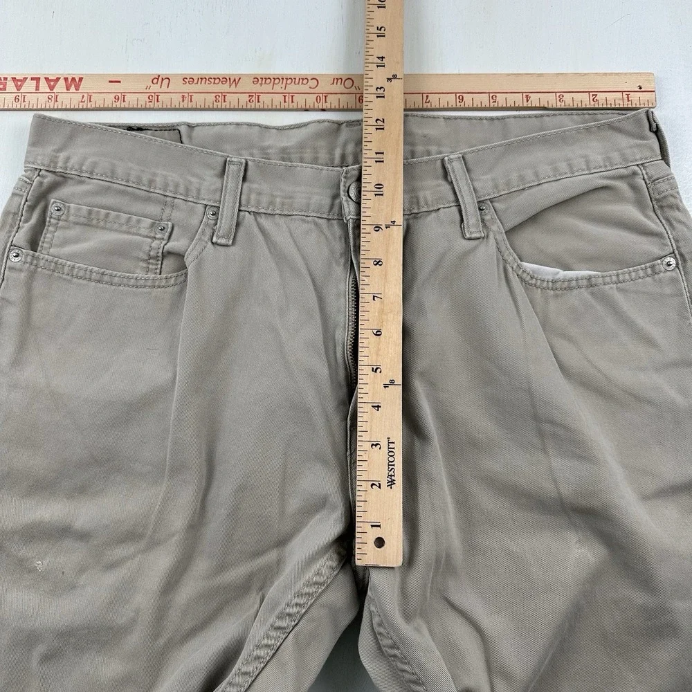 Levi’s 559 Relaxed Straight Jeans Mens 36x34 Beige Khaki Twill 100% Cotton
